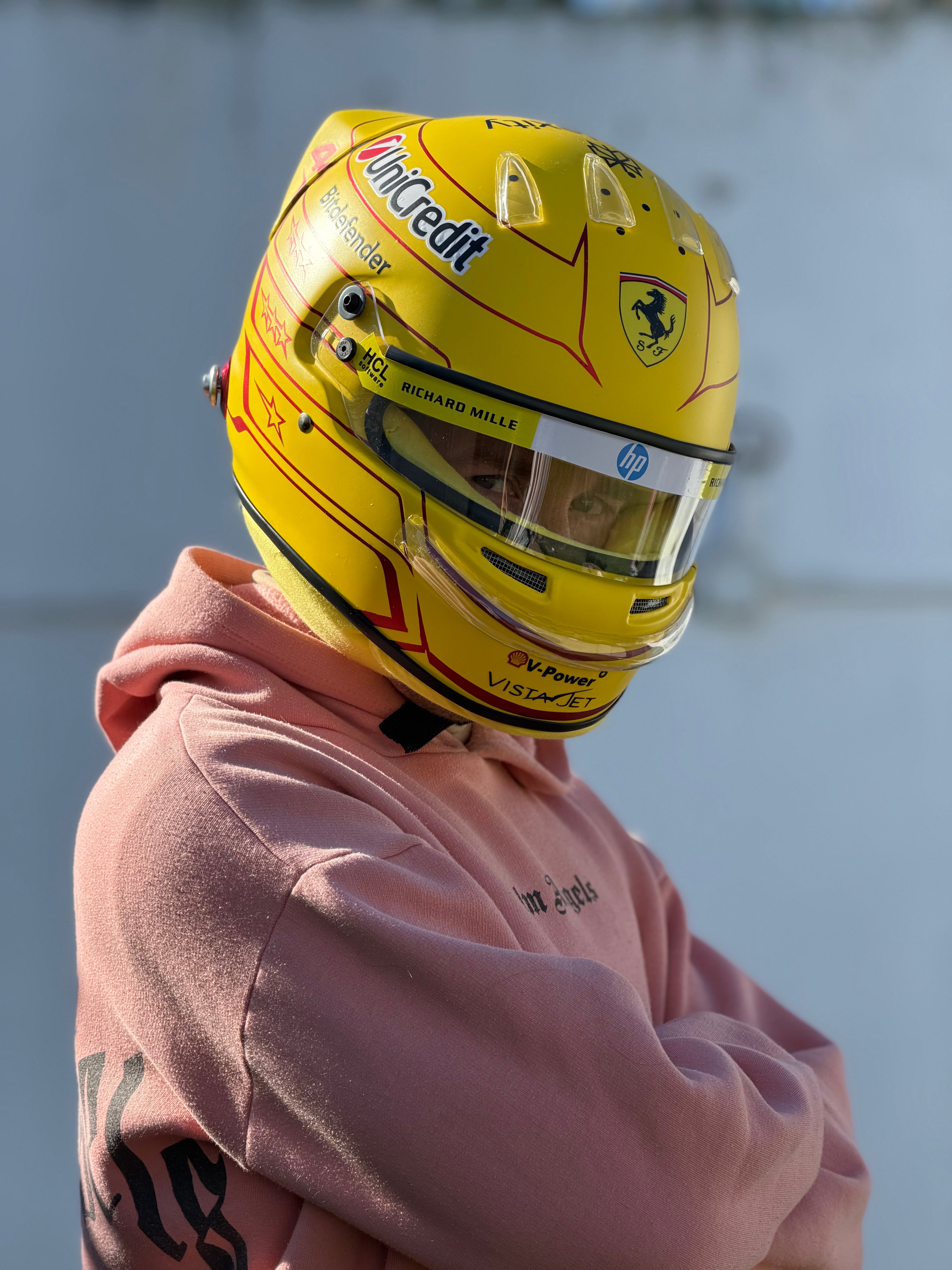 Lewis Hamilton 2026 Ferrari F1 Helmet Replica – Yellow Edition