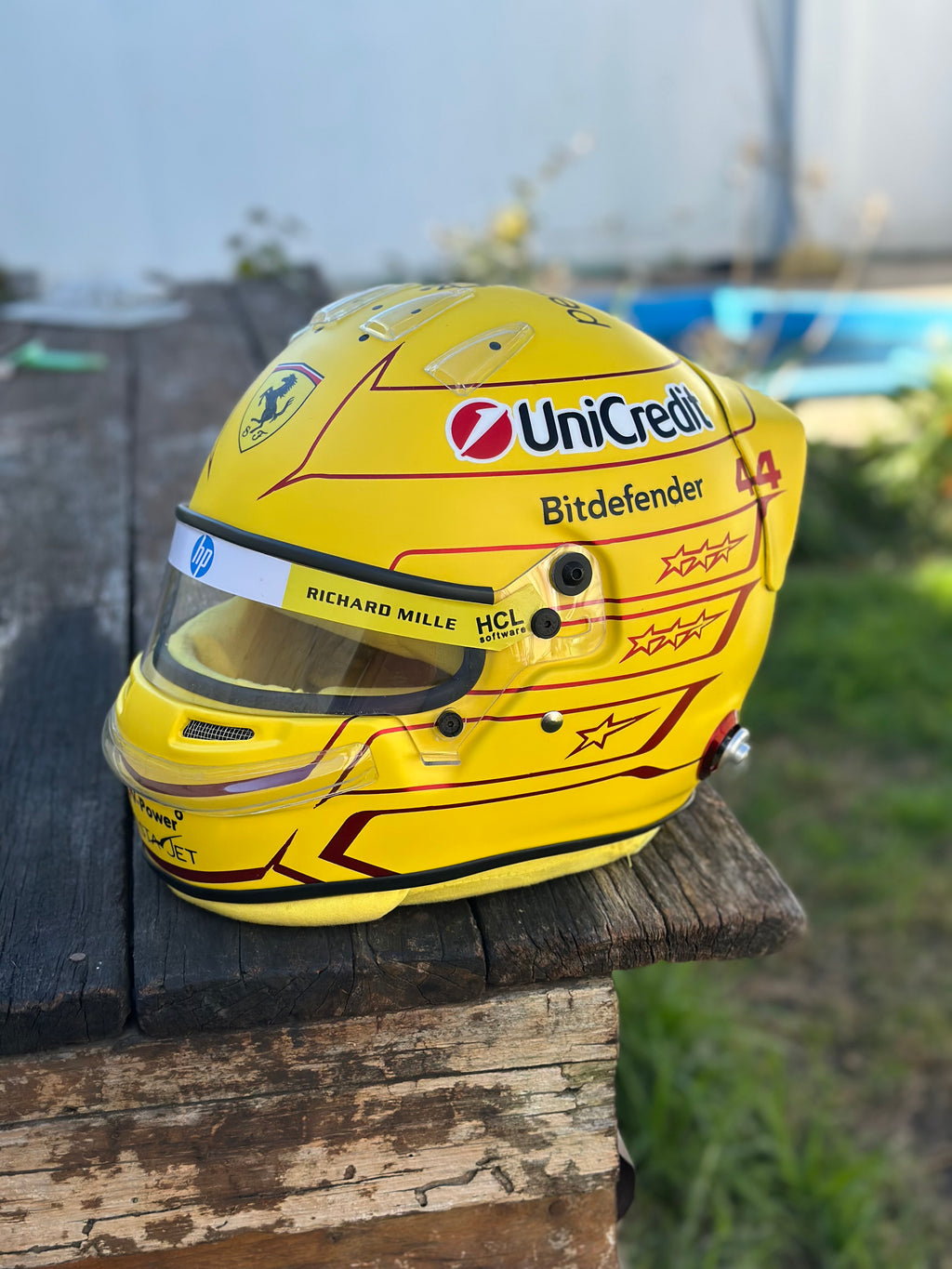 Lewis Hamilton 2026 Ferrari F1 Helmet Replica – Yellow Edition