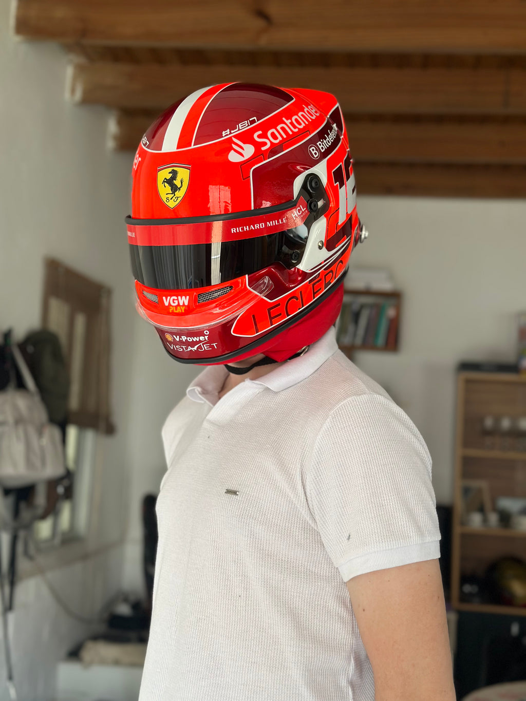 Charles Leclerc Ferrari F1 Helmet Replica – 2024 Season Edition
