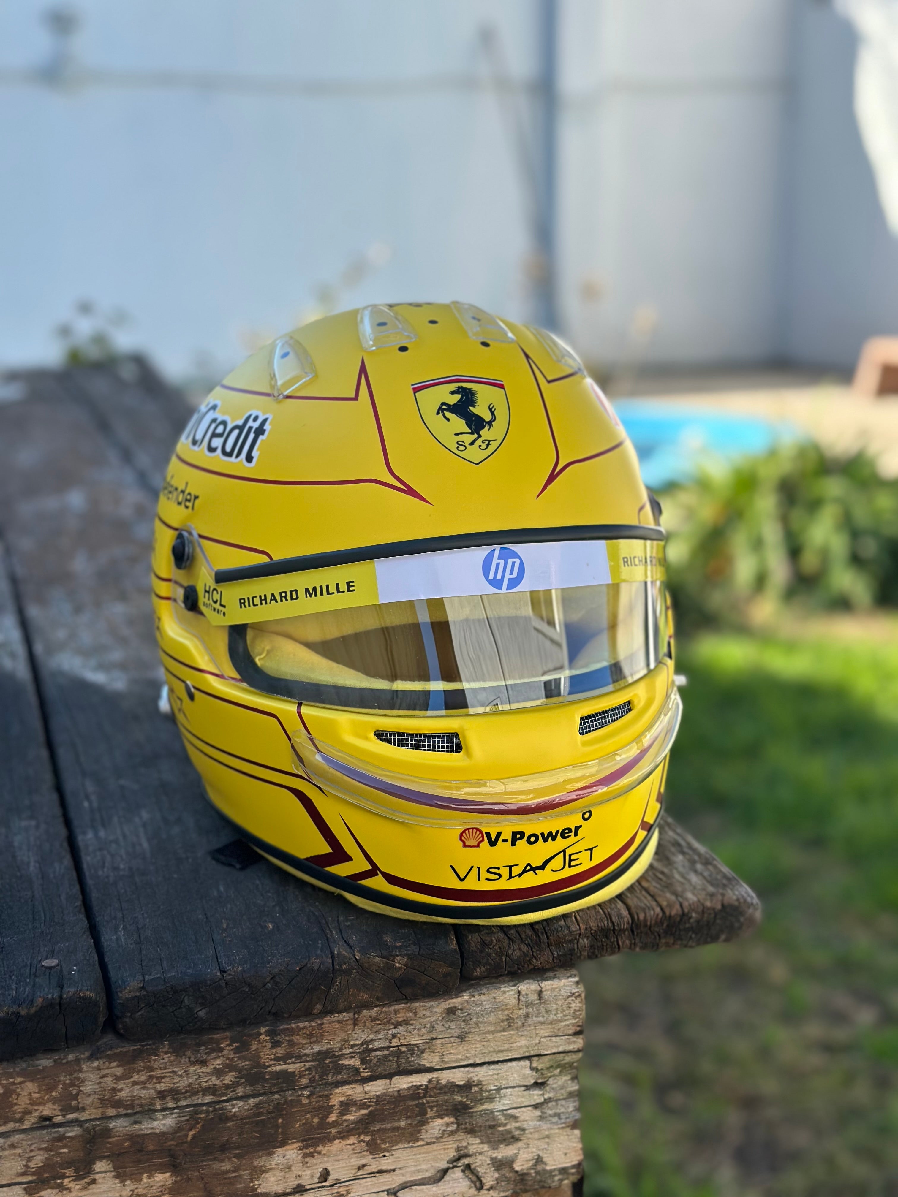 Lewis Hamilton 2026 Ferrari F1 Helmet Replica – Yellow Edition