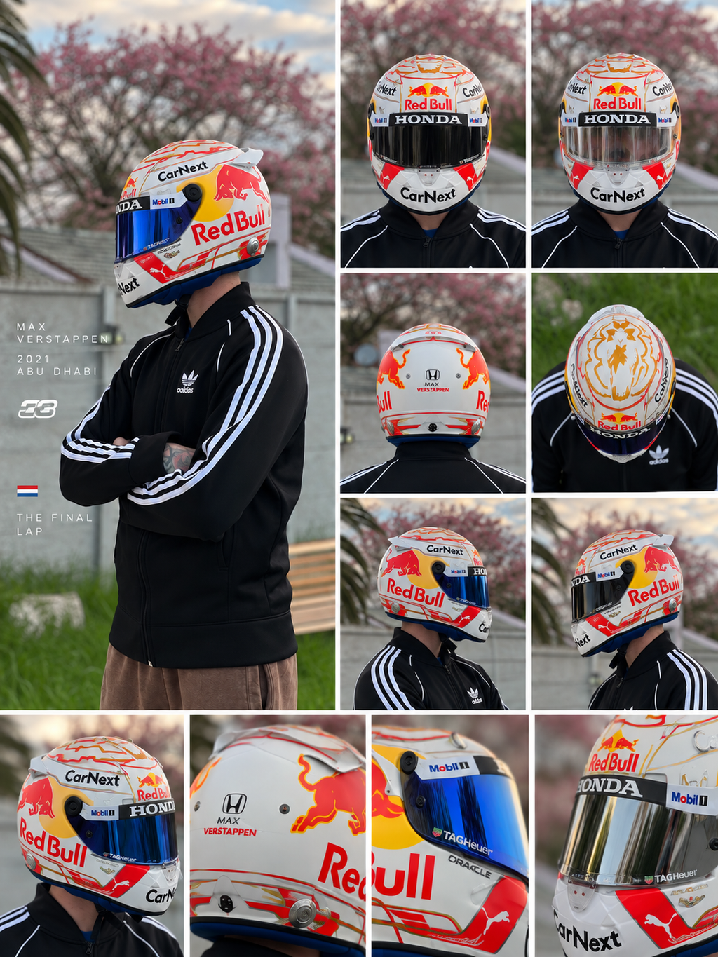 Max Verstappen Abu Dhabi 2021 Helmet – Full Size 1:1 Replica