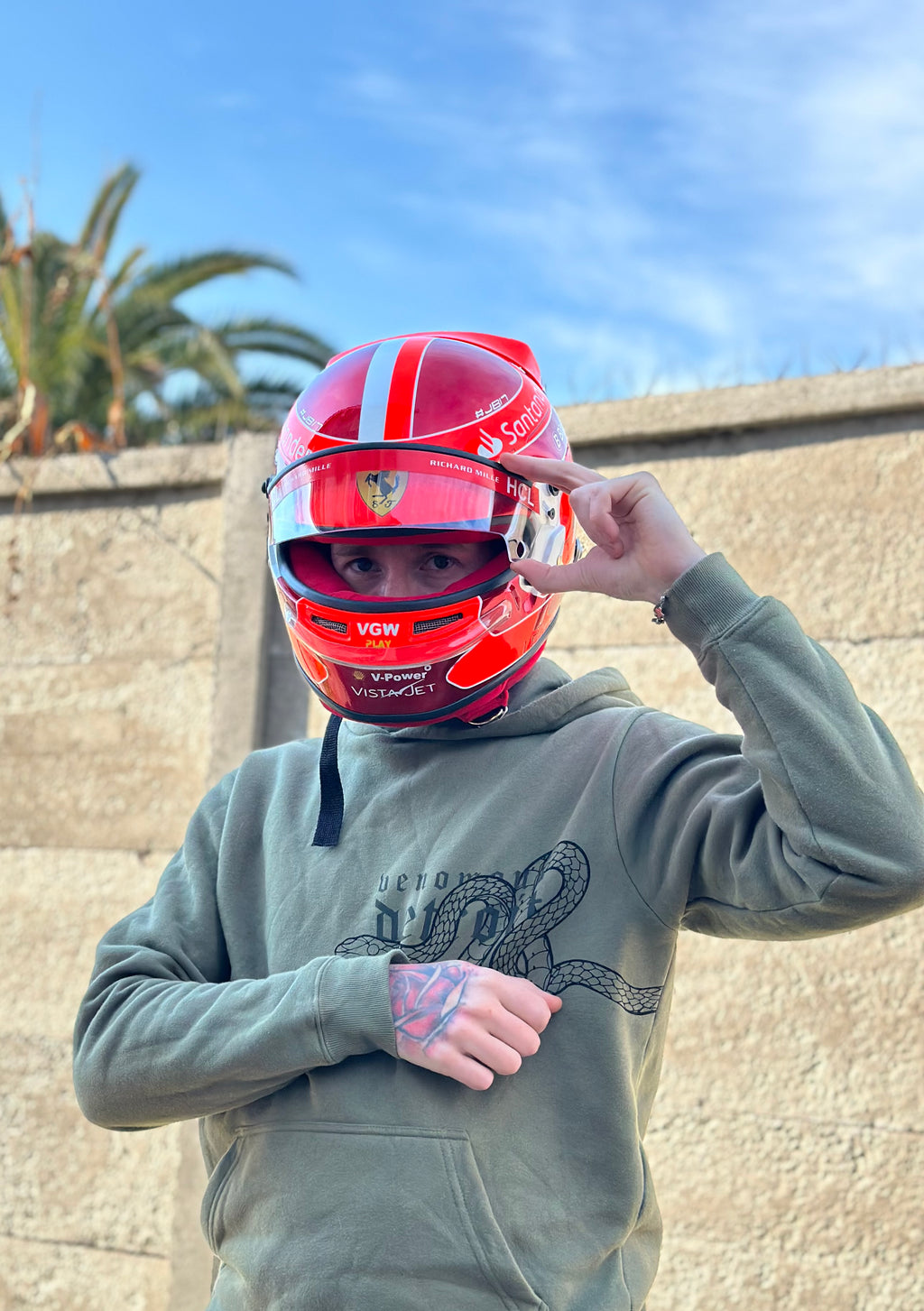 Charles Leclerc Ferrari F1 Helmet Replica – 2024 Season Edition