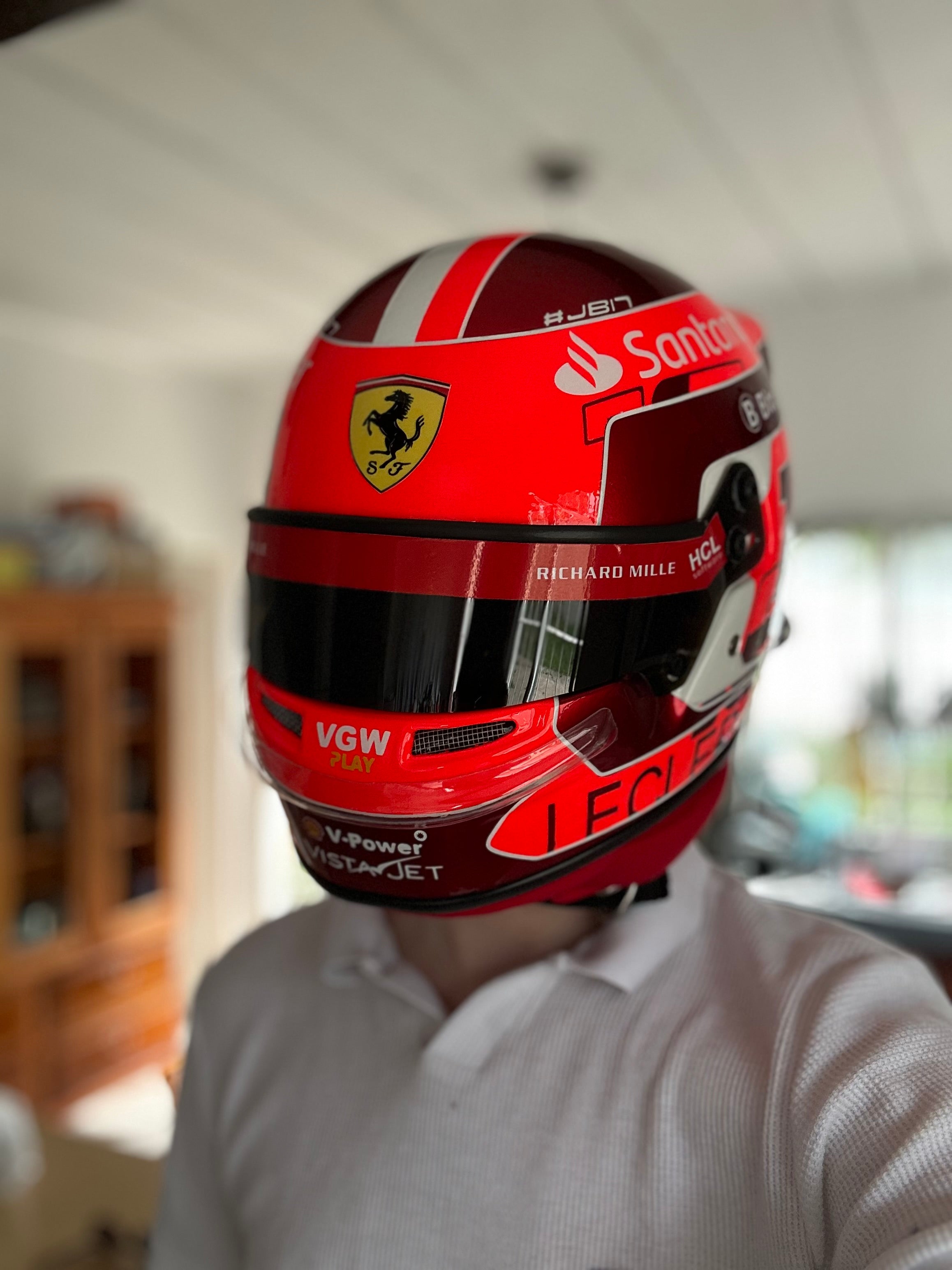 Charles Leclerc Ferrari F1 Helmet Replica – 2024 Season Edition