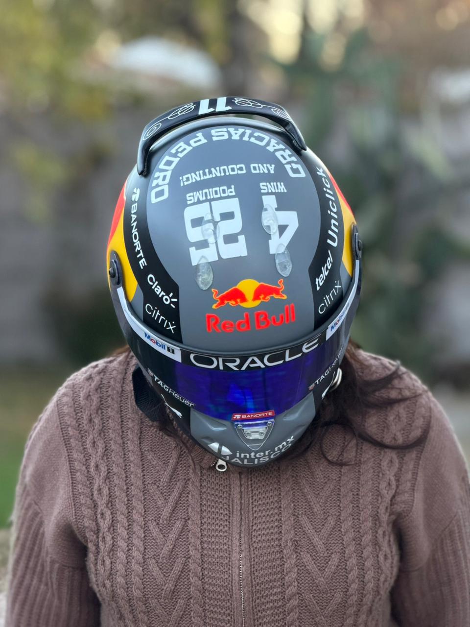 Red Bull Racing Replica Helmet – Full Scale Handmade Collectible