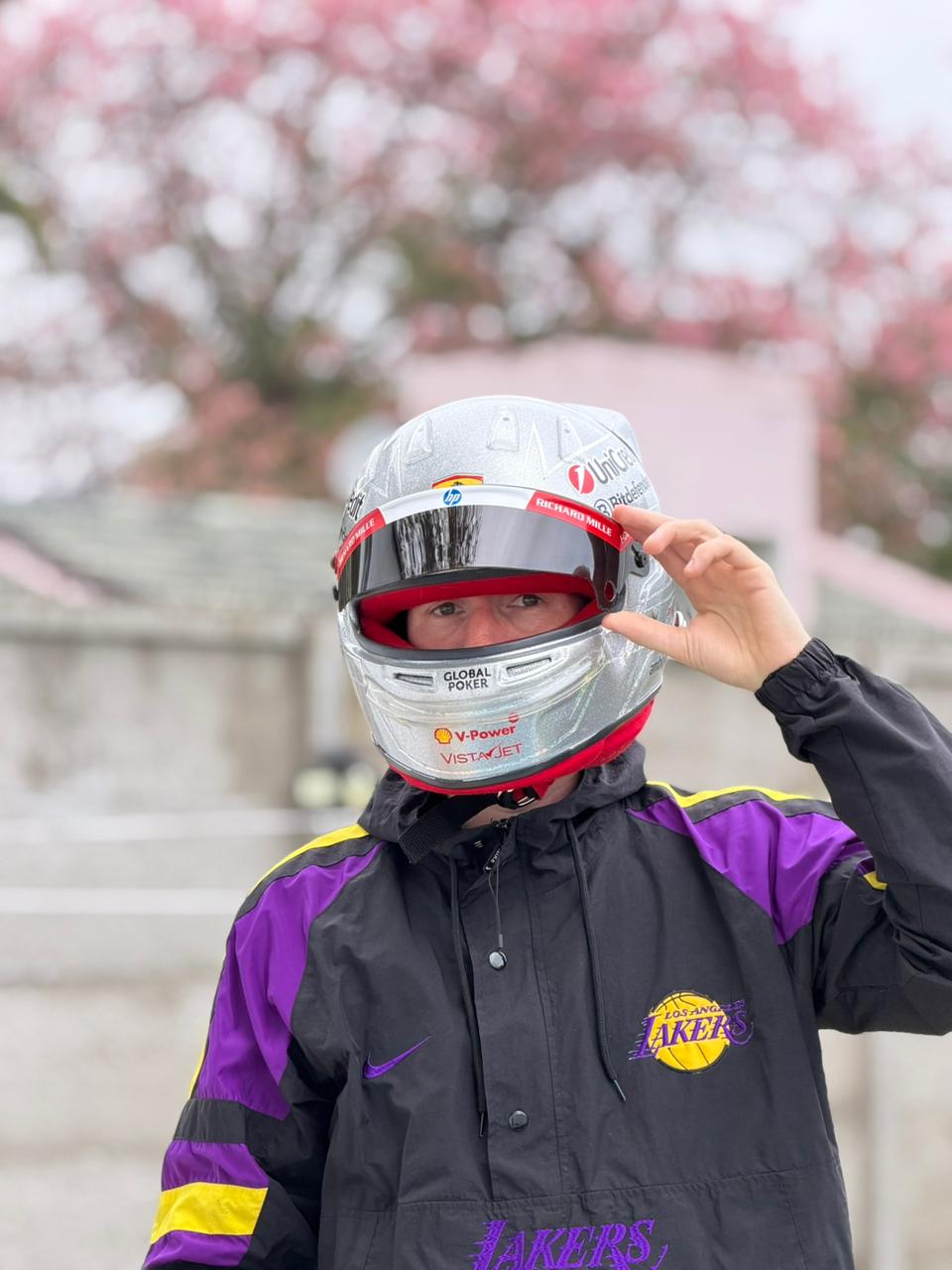 Ferrari Formula 1 Helmet Replica – Silver Edition | Handcrafted F1 Collectible