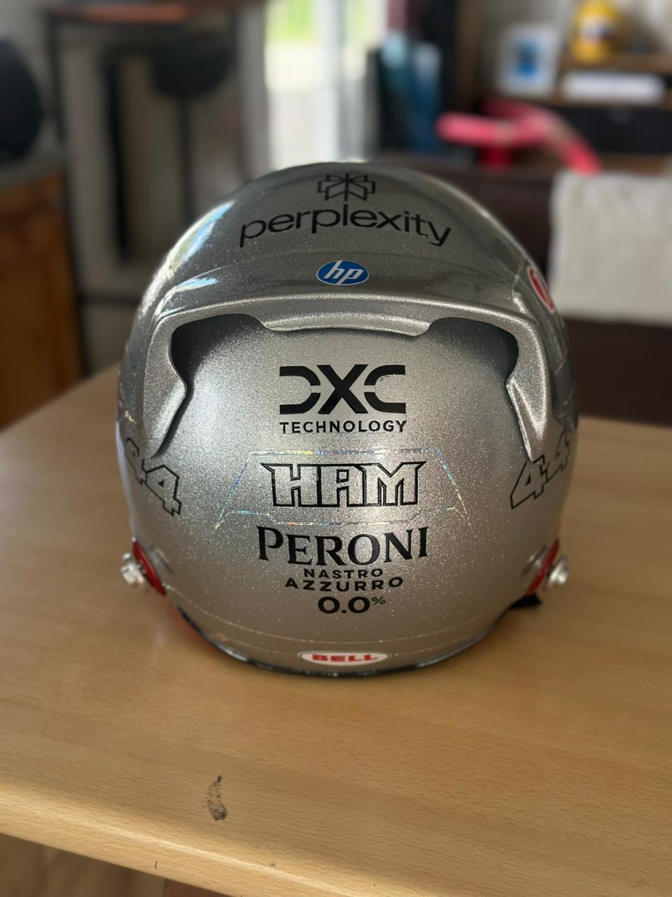Ferrari Formula 1 Helmet Replica – Silver Edition | Handcrafted F1 Collectible
