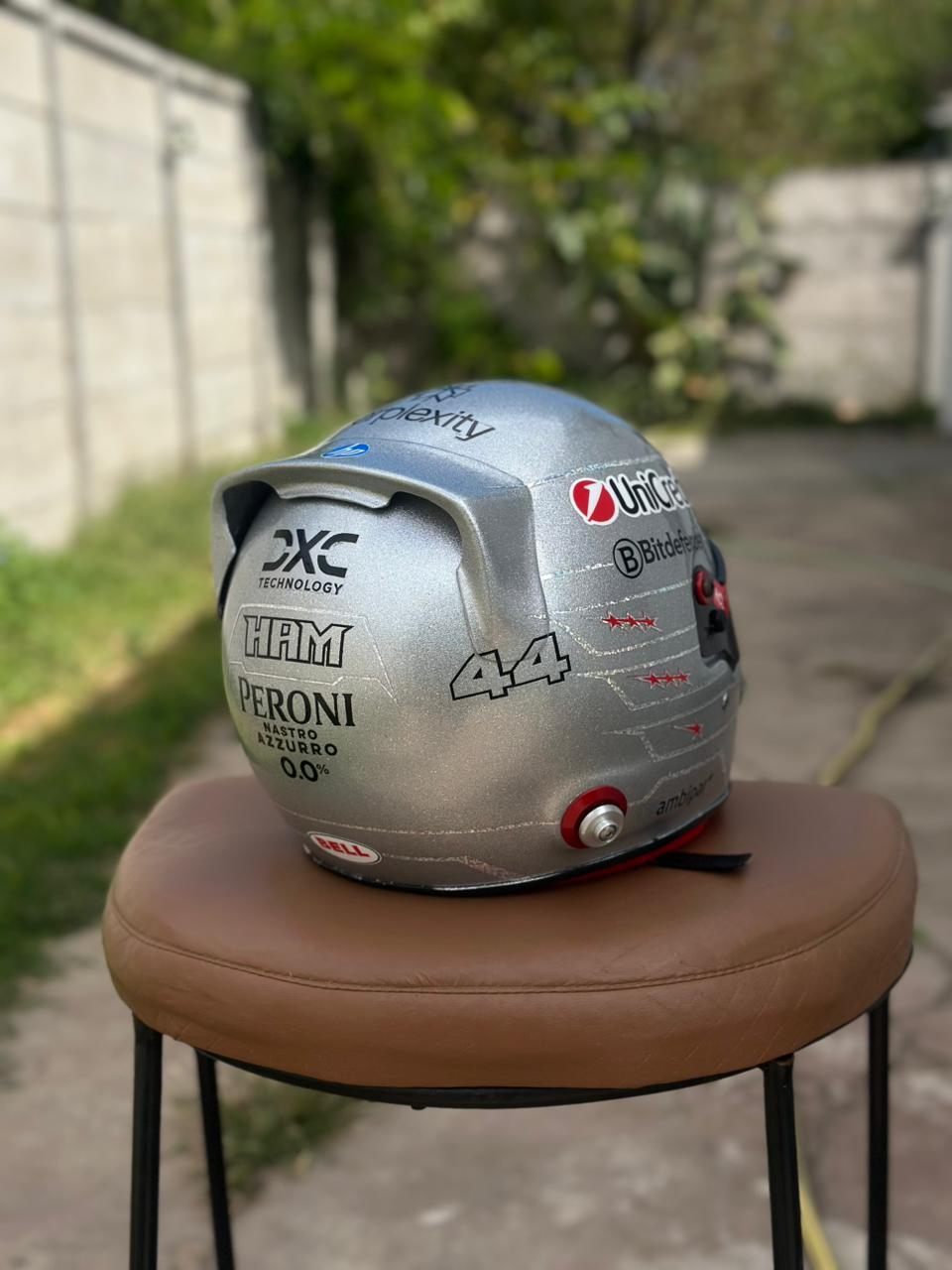 Ferrari Formula 1 Helmet Replica – Silver Edition | Handcrafted F1 Collectible