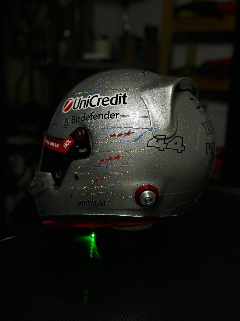 Ferrari Formula 1 Helmet Replica – Silver Edition | Handcrafted F1 Collectible