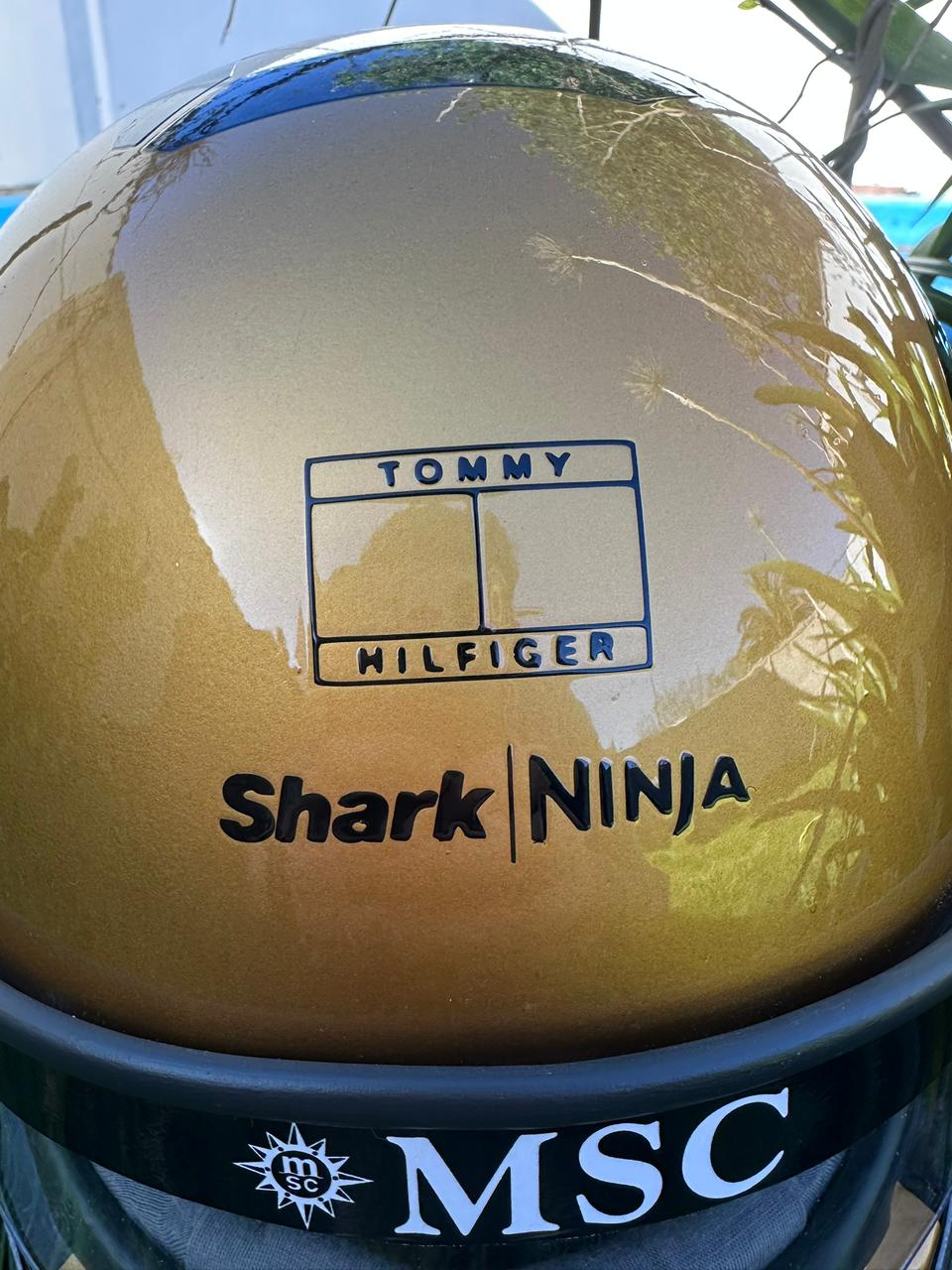F1 Movie Prop Helmet Replica – Joshua Pearce (Damson Idris) Gold & Black Edition