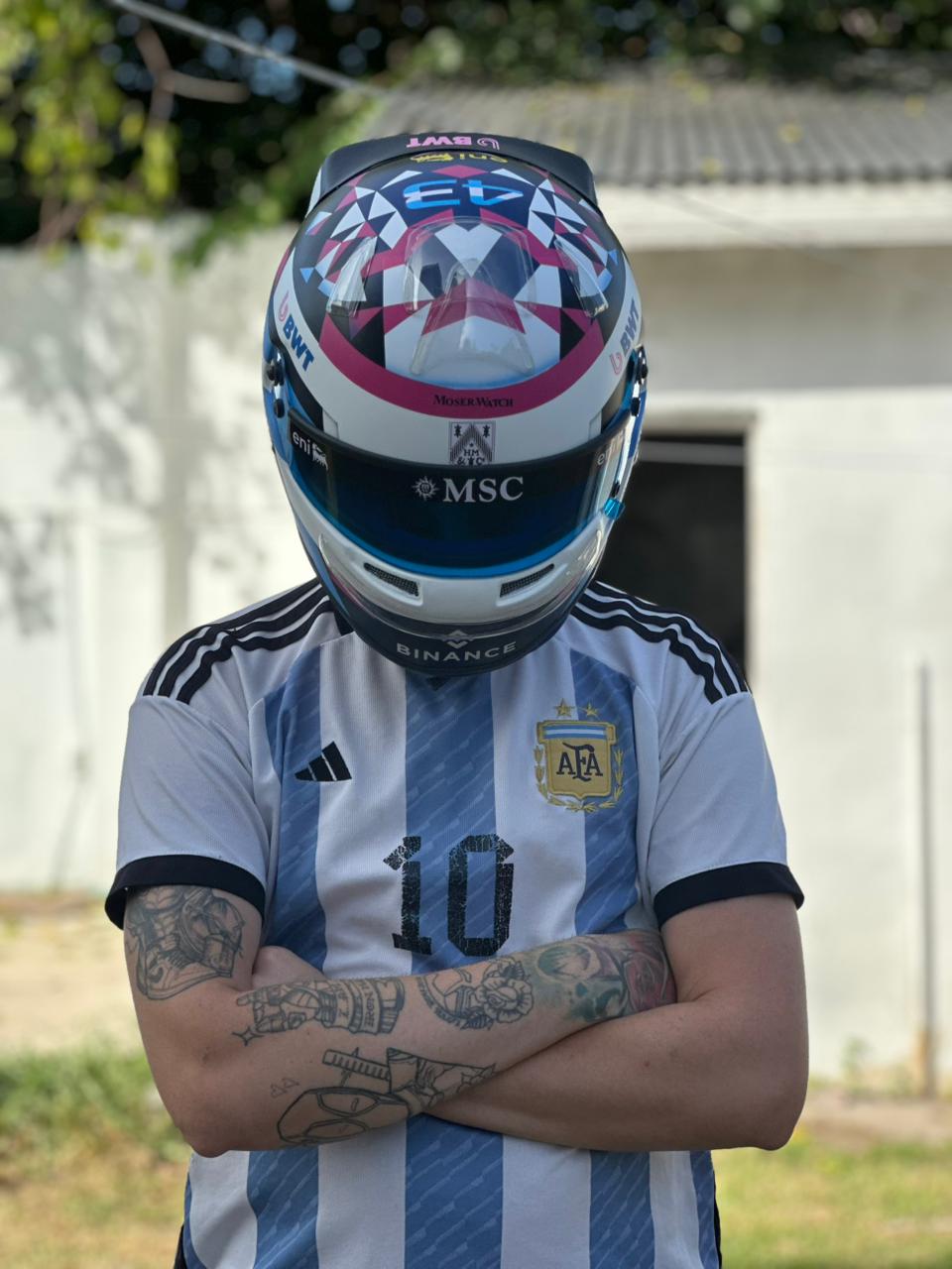 Franco Colapinto F1 Helmet Replica – Full Scale Handcrafted Collectible