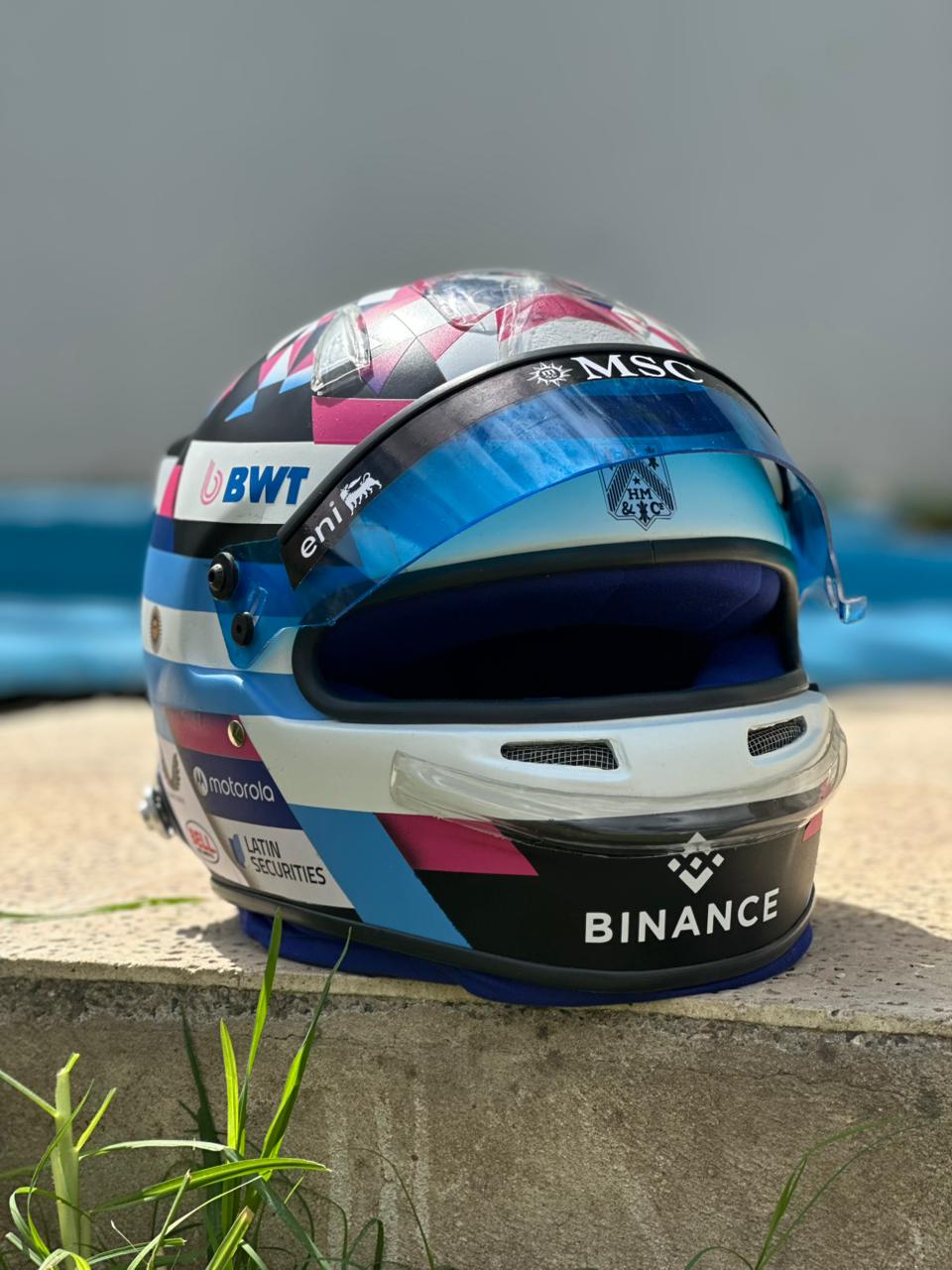 Franco Colapinto F1 Helmet Replica – Full Scale Handcrafted Collectible