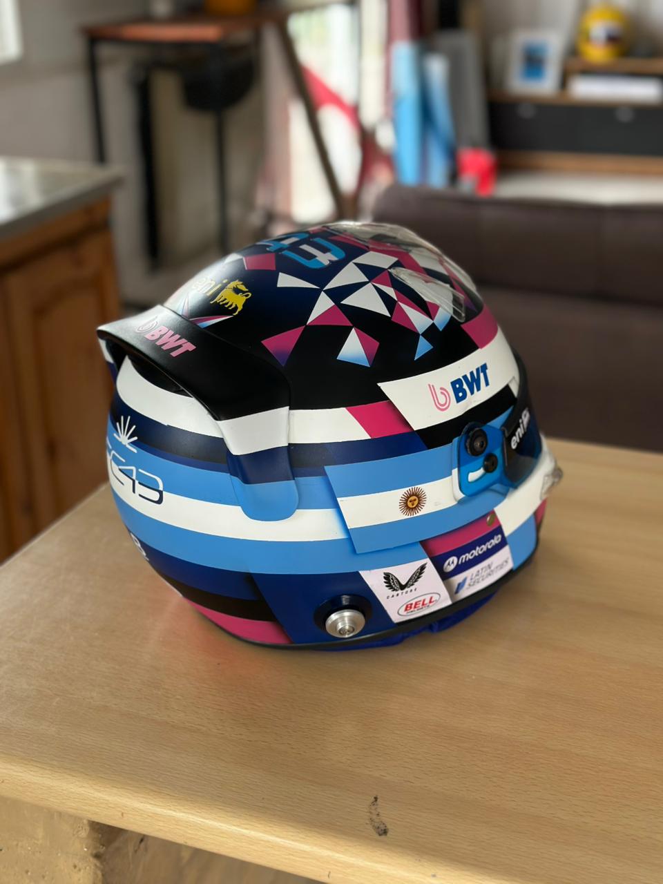 Franco Colapinto F1 Helmet Replica – Full Scale Handcrafted Collectible