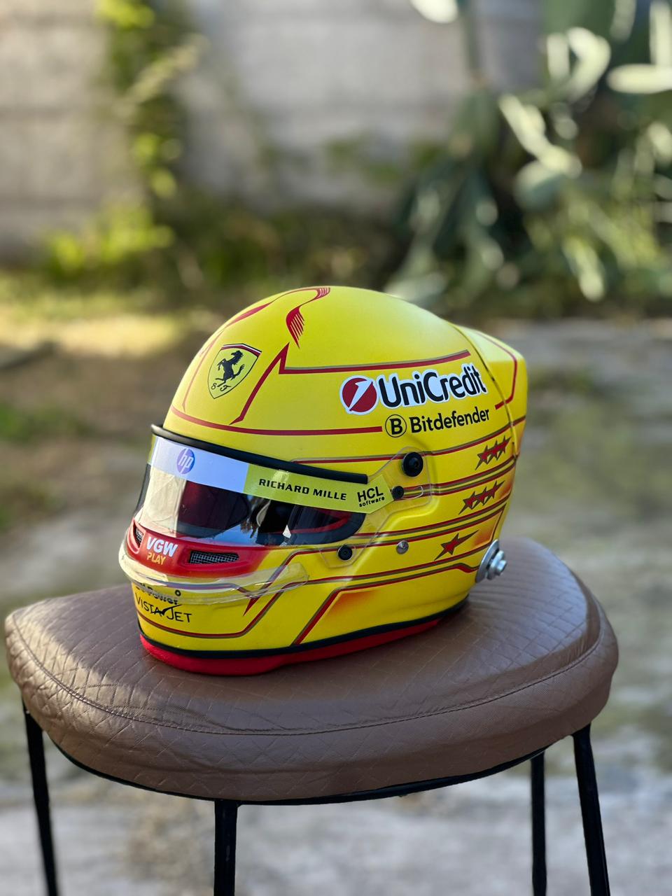 Lewis Hamilton Ferrari F1 Helmet Replica – Yellow Edition
