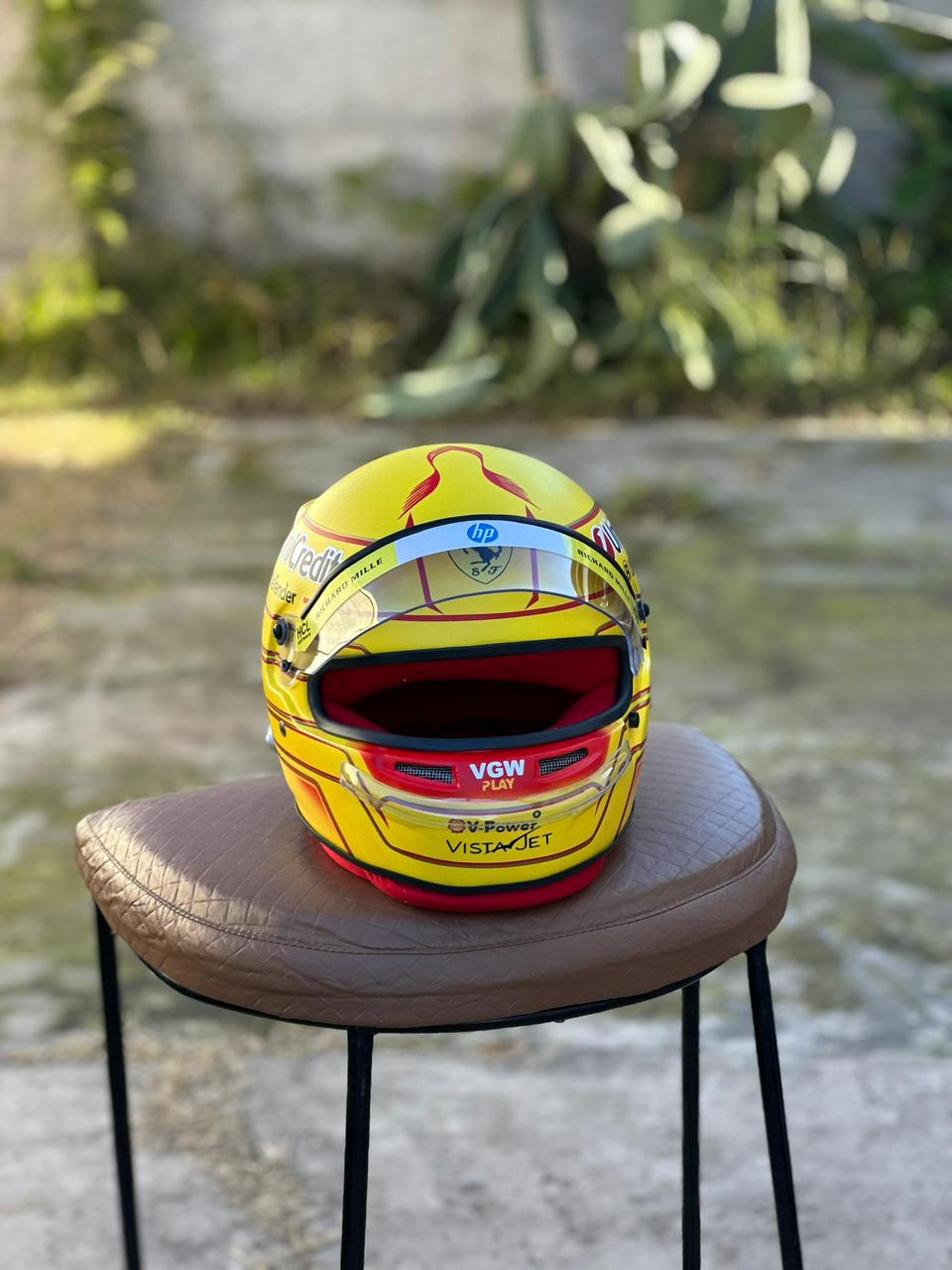 Lewis Hamilton Ferrari F1 Helmet Replica – Yellow Edition