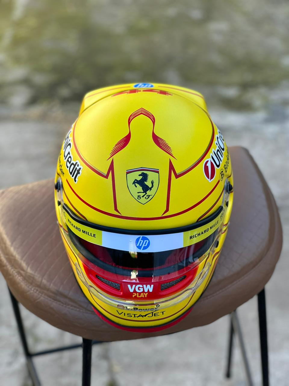 Lewis Hamilton Ferrari F1 Helmet Replica – Yellow Edition