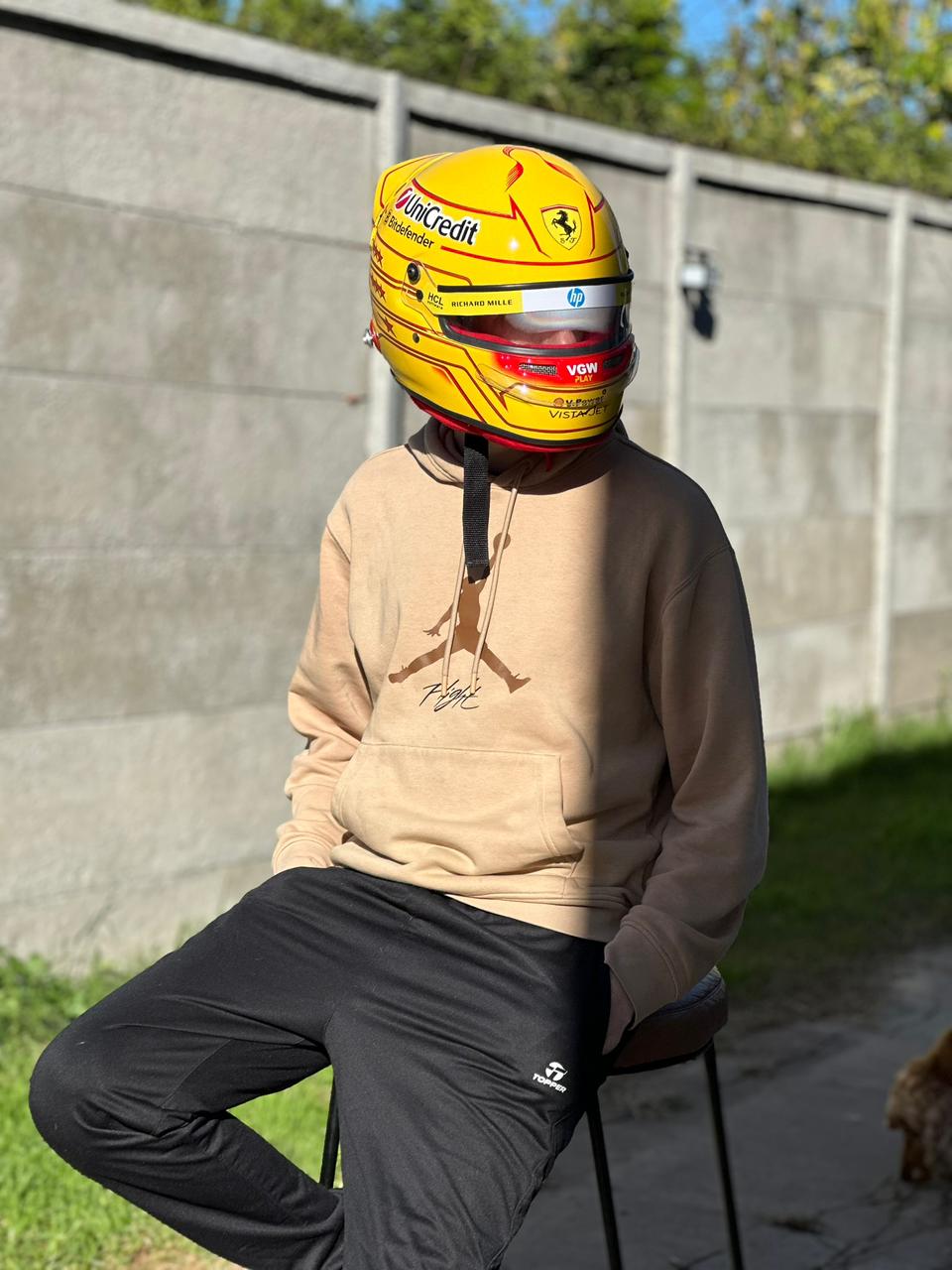 Lewis Hamilton Ferrari F1 Helmet Replica – Yellow Edition