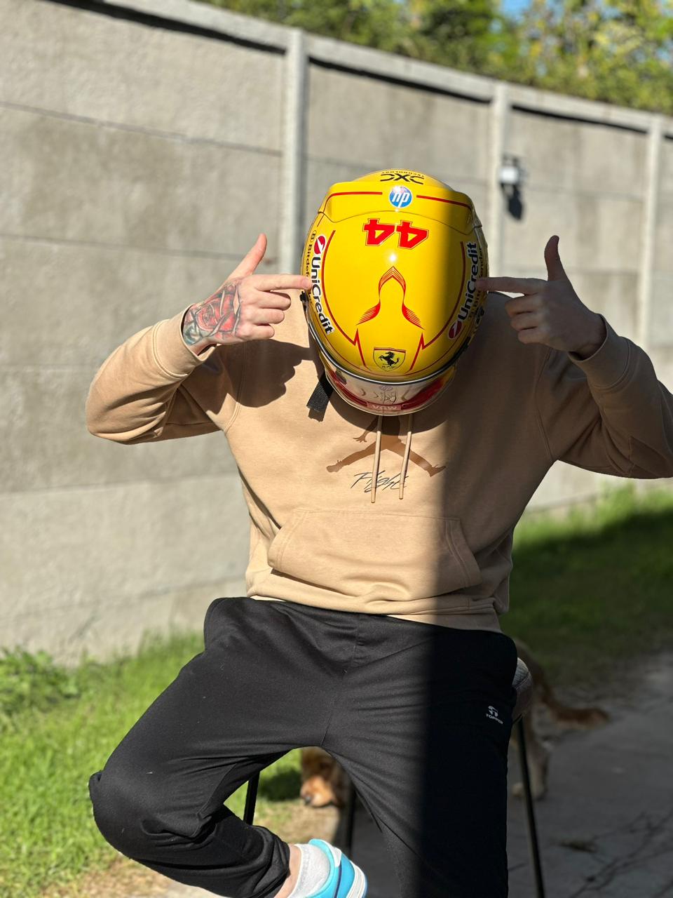 Lewis Hamilton Ferrari F1 Helmet Replica – Yellow Edition