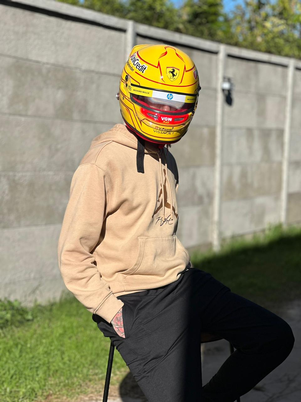 Lewis Hamilton Ferrari F1 Helmet Replica – Yellow Edition