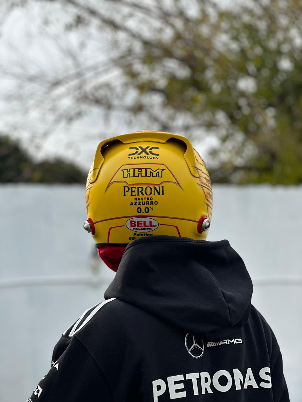 Lewis Hamilton Ferrari F1 Helmet Replica – Yellow Edition