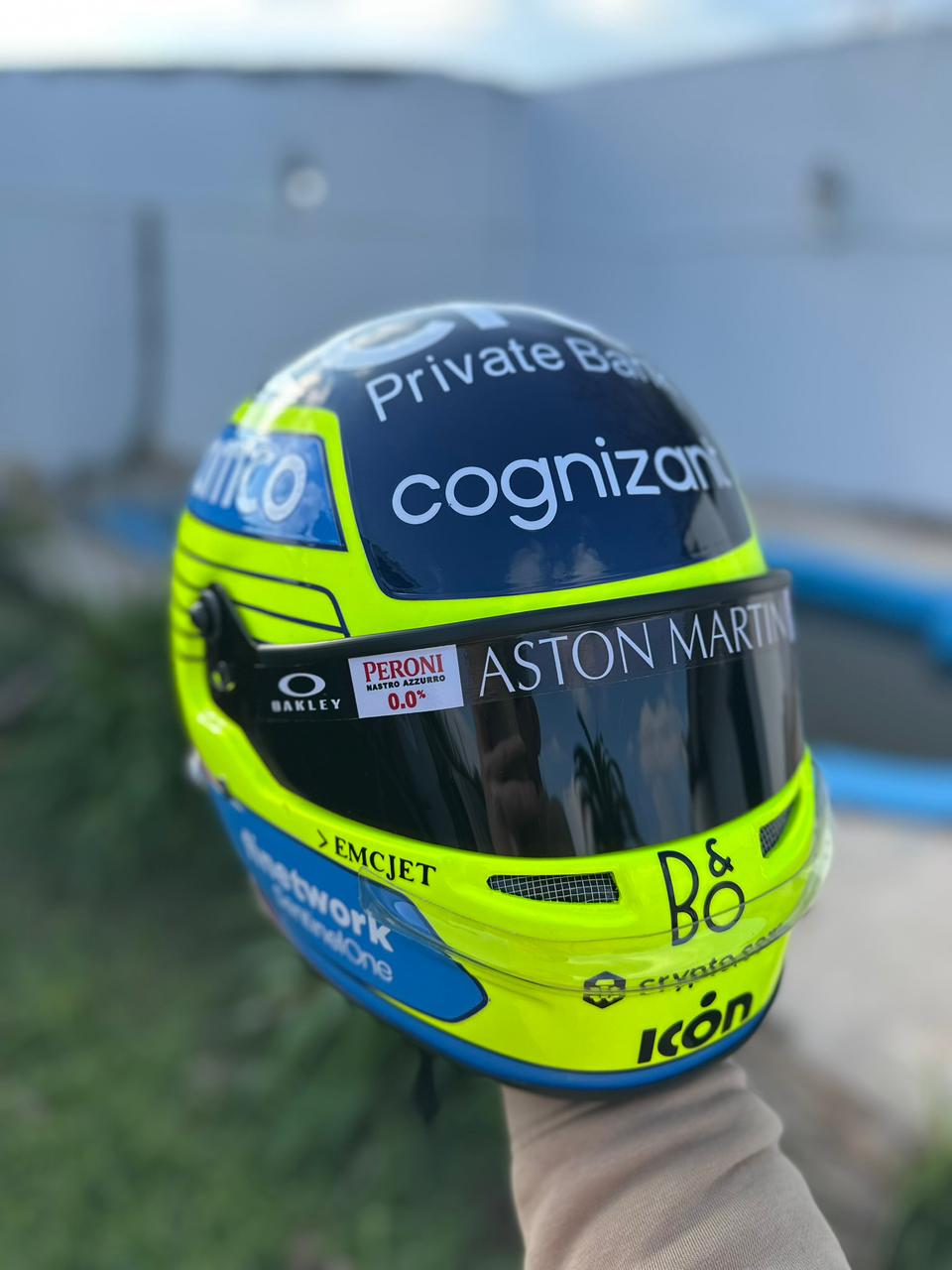 Aston Martin Formula 1 Helmet Replica – Fernando Alonso Inspired Edition