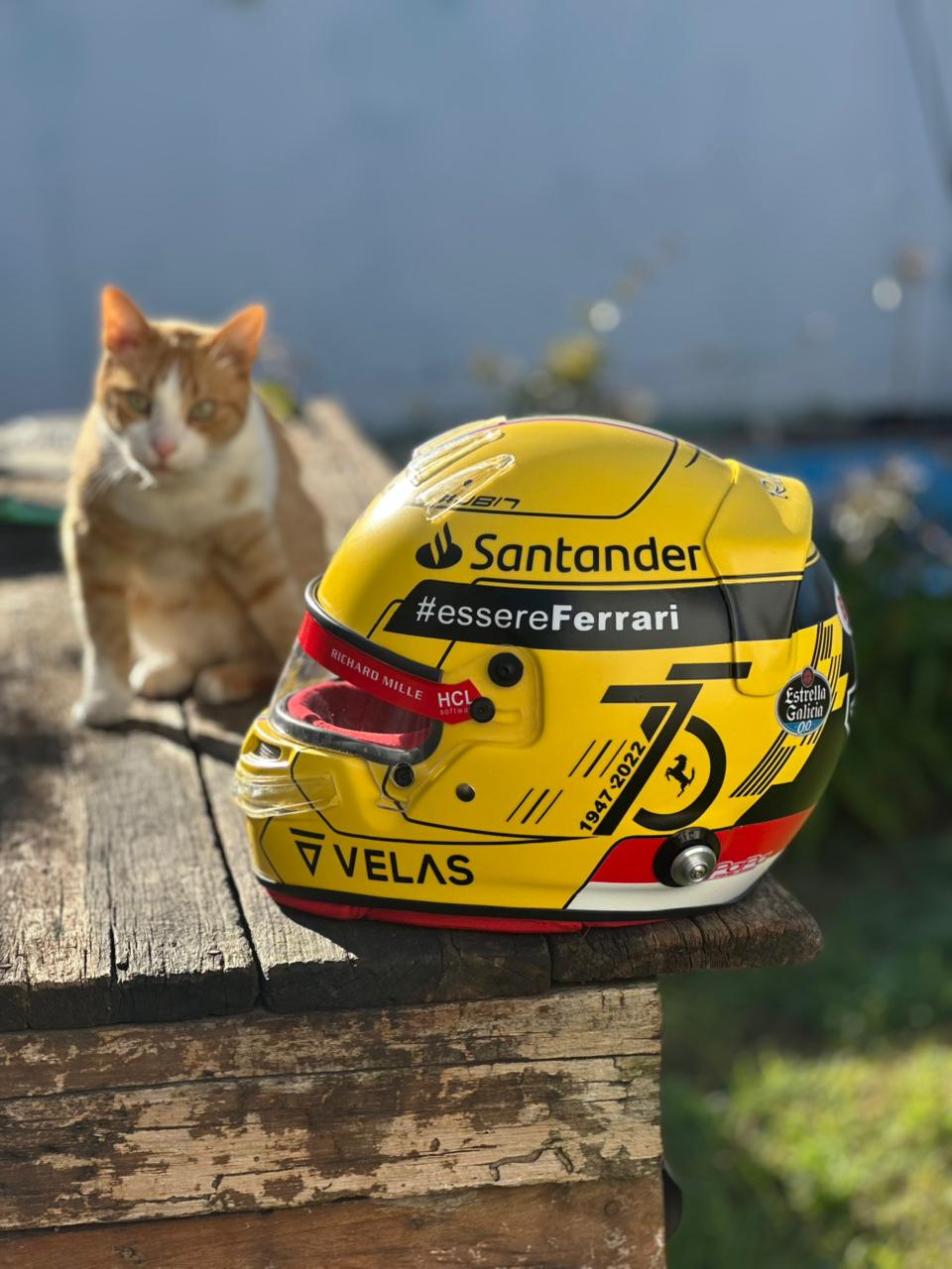 Ferrari Formula 1 Helmet Replica – Silver Edition | Handcrafted F1 Collectible (Copia) (Copia)