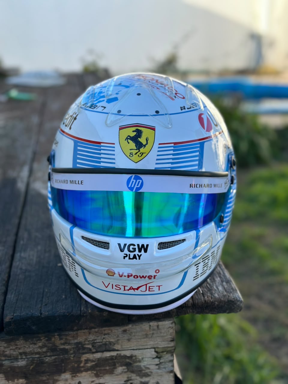 🏎️ Charles Leclerc 2025 Ferrari F1 Helmet – Full Scale (1:1) Handmade Display Replica