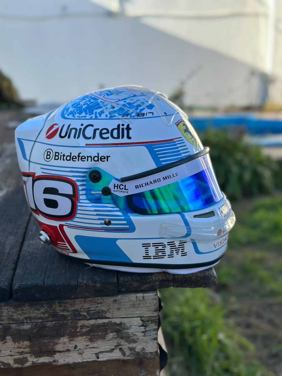 🏎️ Charles Leclerc 2025 Ferrari F1 Helmet – Full Scale (1:1) Handmade Display Replica