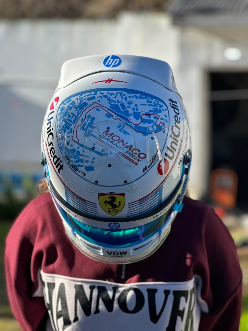 🏎️ Charles Leclerc 2025 Ferrari F1 Helmet – Full Scale (1:1) Handmade Display Replica