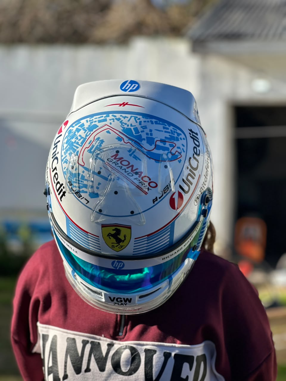 🏎️ Charles Leclerc 2025 Ferrari F1 Helmet – Full Scale (1:1) Handmade Display Replica