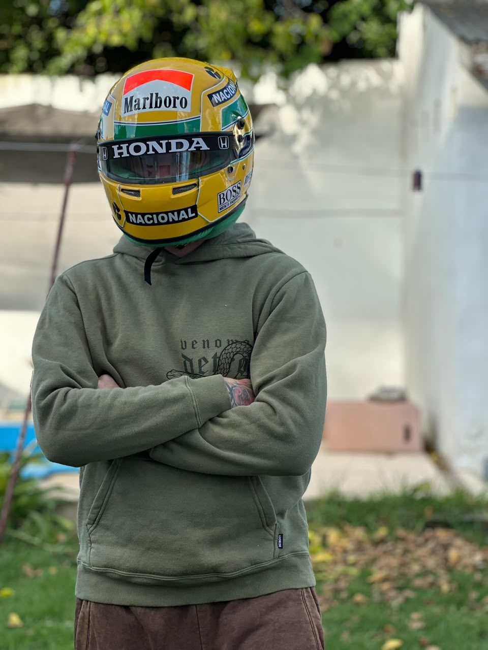 Ayrton Senna Honda Replica Helmet – Handcrafted Formula 1 Collectible