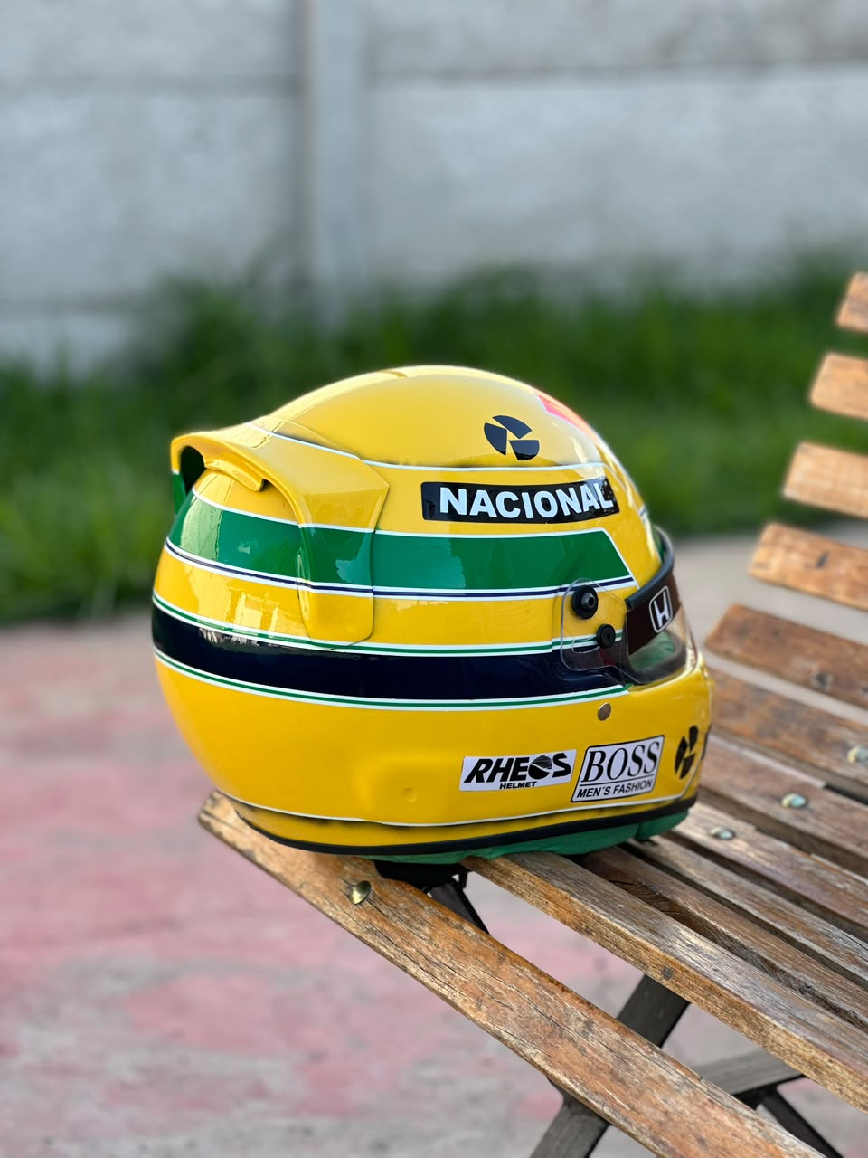 Ayrton Senna Honda Replica Helmet – Handcrafted Formula 1 Collectible
