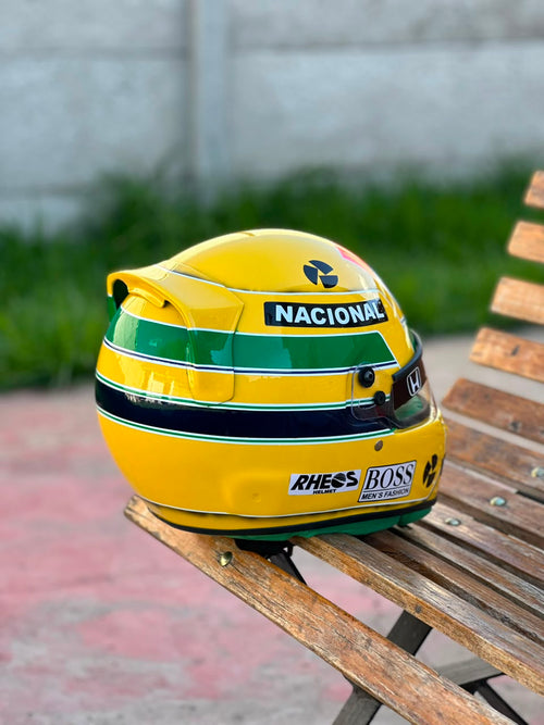 Ayrton Senna Honda Replica Helmet – Handcrafted Formula 1 Collectible