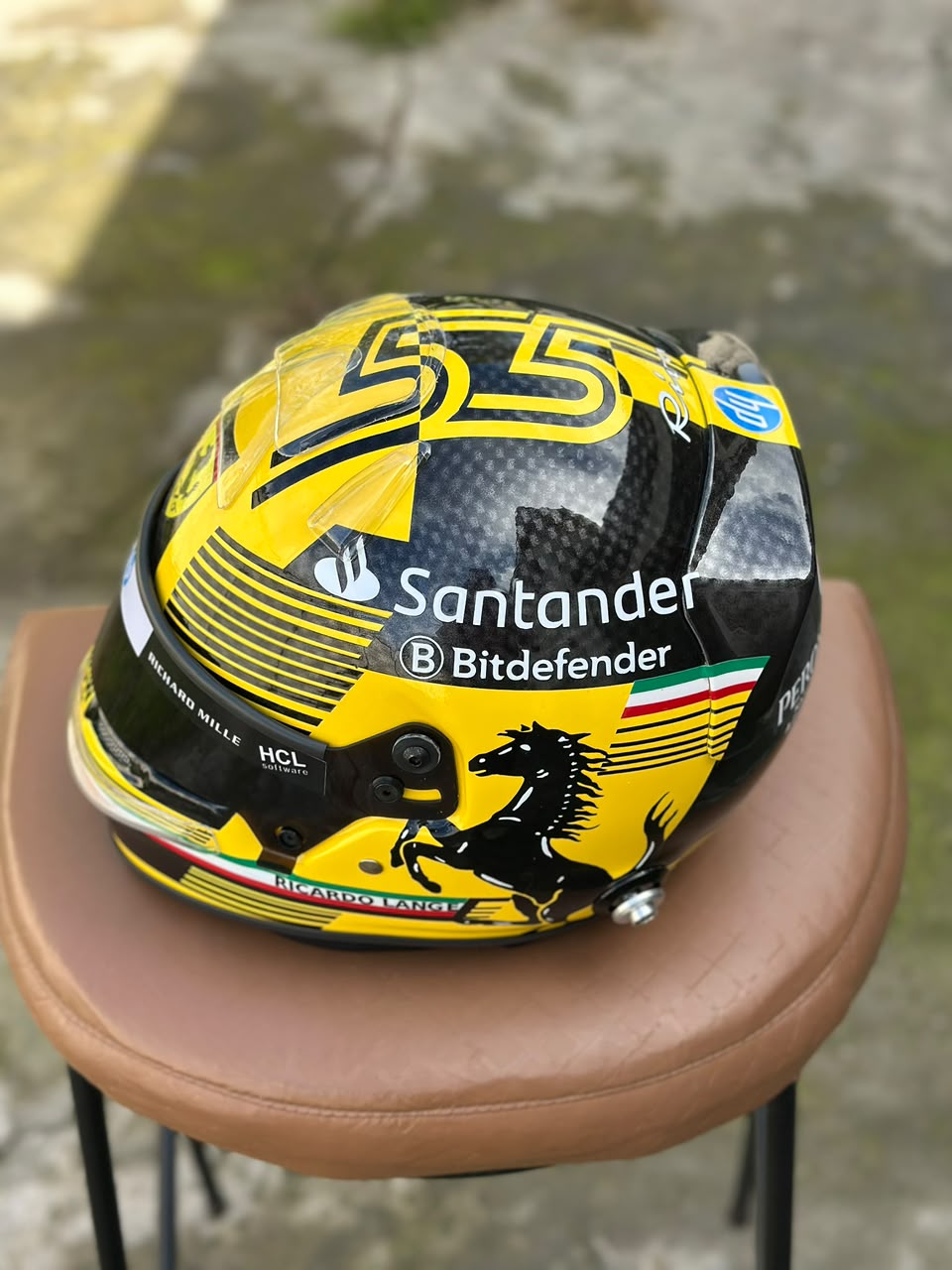 Carlos Sainz 2024 Ferrari F1 Helmet Replica 1:1 – Decorative Display Helmet